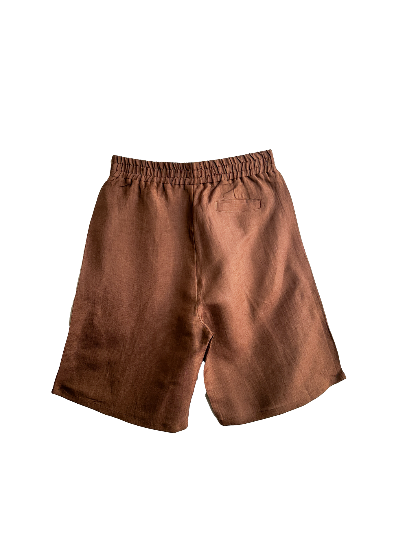 KEFFIYEH OVERSIZED MEANDER SHORTS BROWN