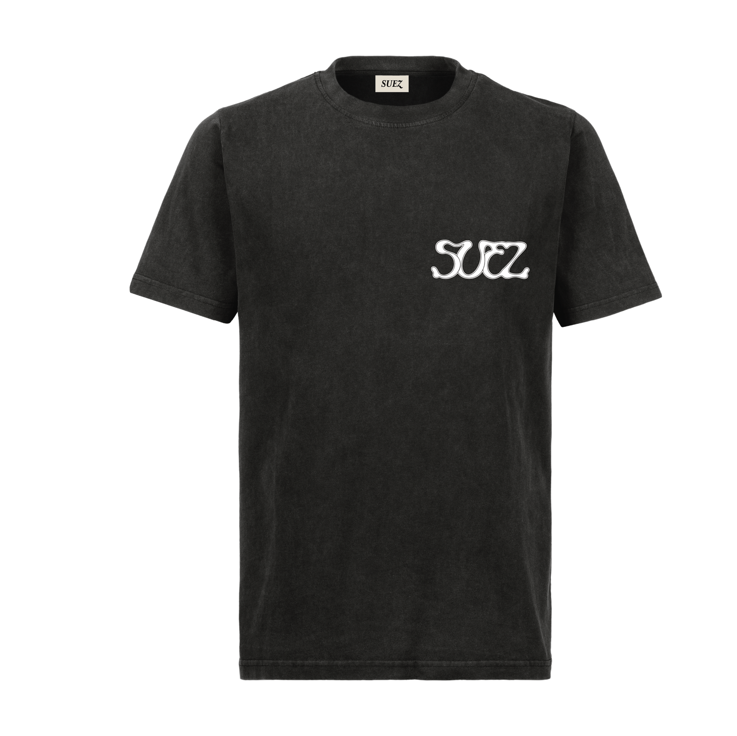 VINTAGE BLACK STYLISED LOGO TEE