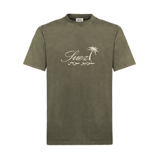 VINTAGE KHAKI PALM TREE TEE