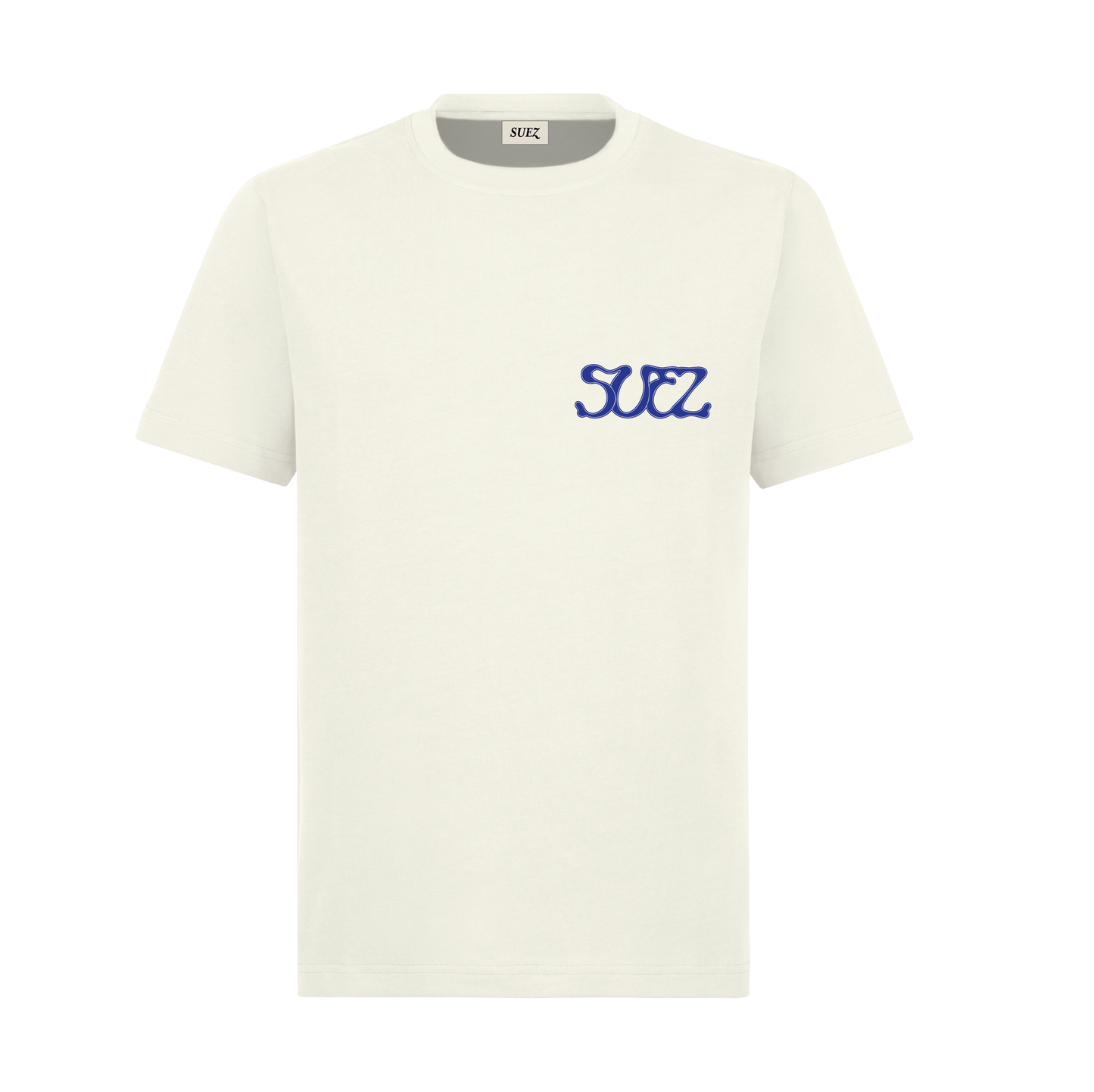 VINTAGE WHITE/BLUE STYLISED LOGO TEE