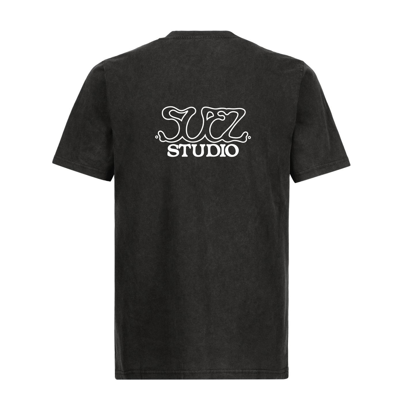 VINTAGE BLACK STYLISED LOGO TEE