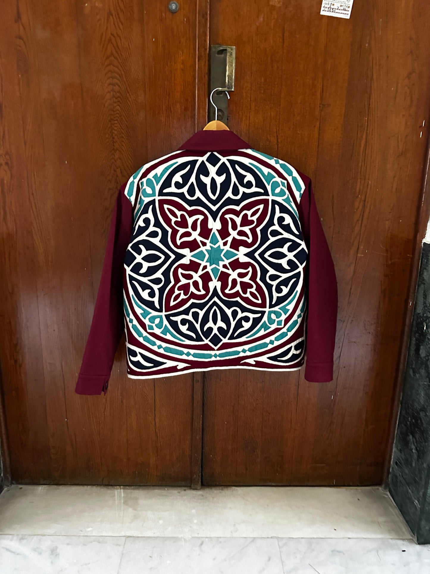 1-OF-A-KIND KHAYAMIYA JACKET BURGUNDY/TURQUOISE