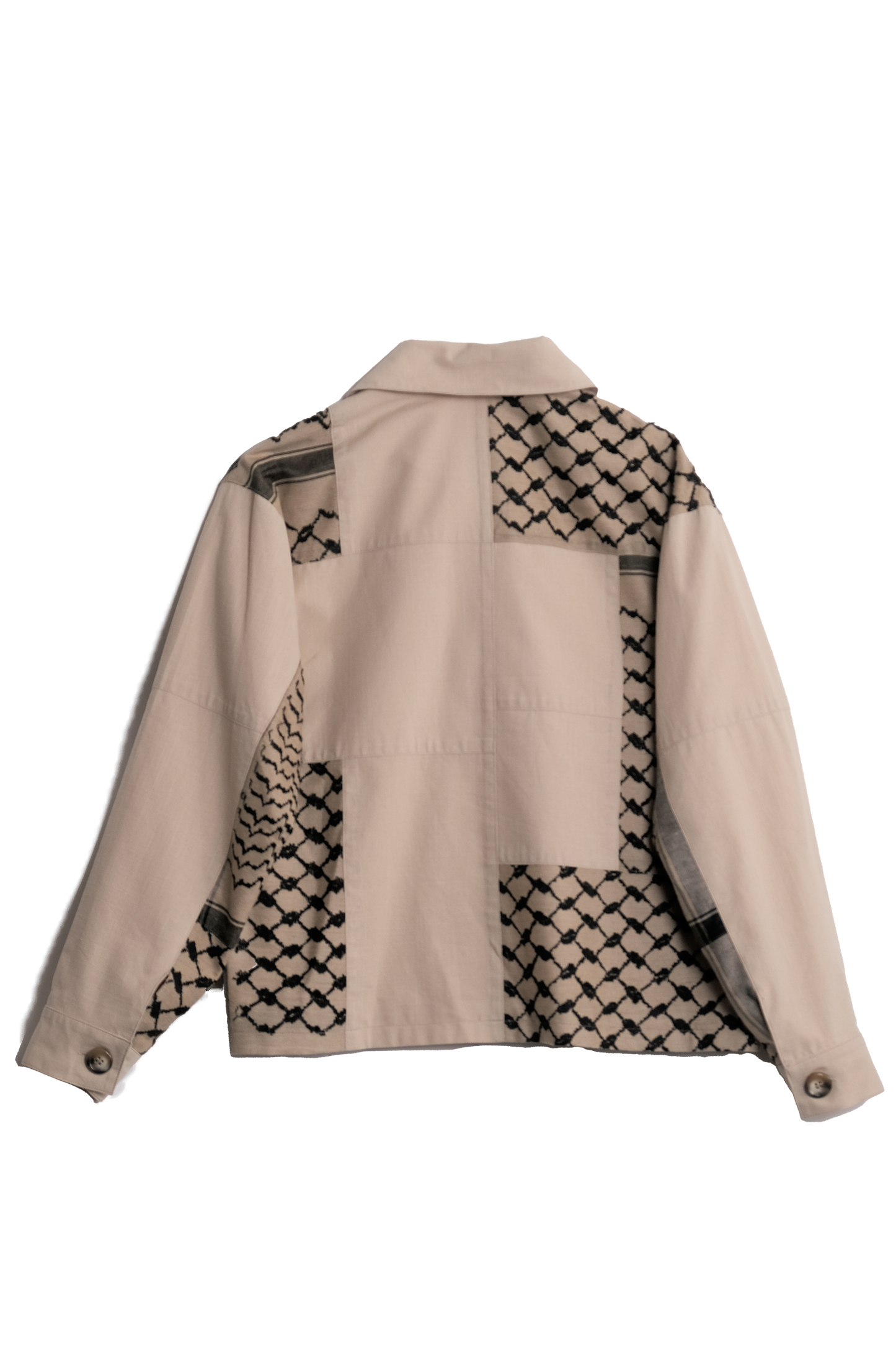 KEFFIYEH PATCHWORK JACKET BEIGE