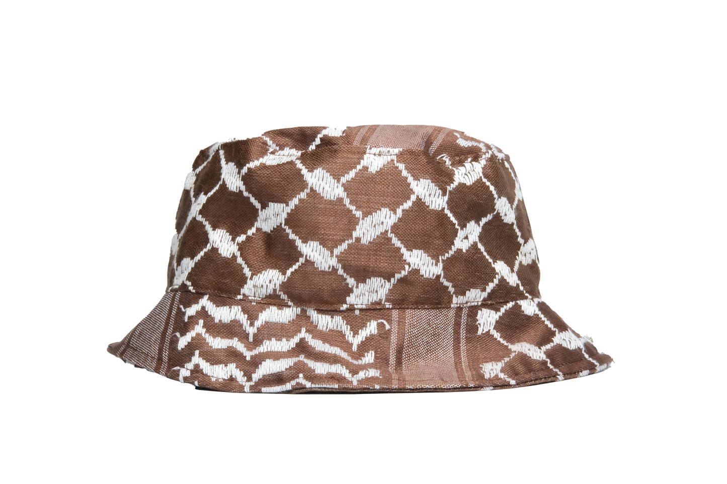 KEFFIYEH BUCKET HAT BROWN