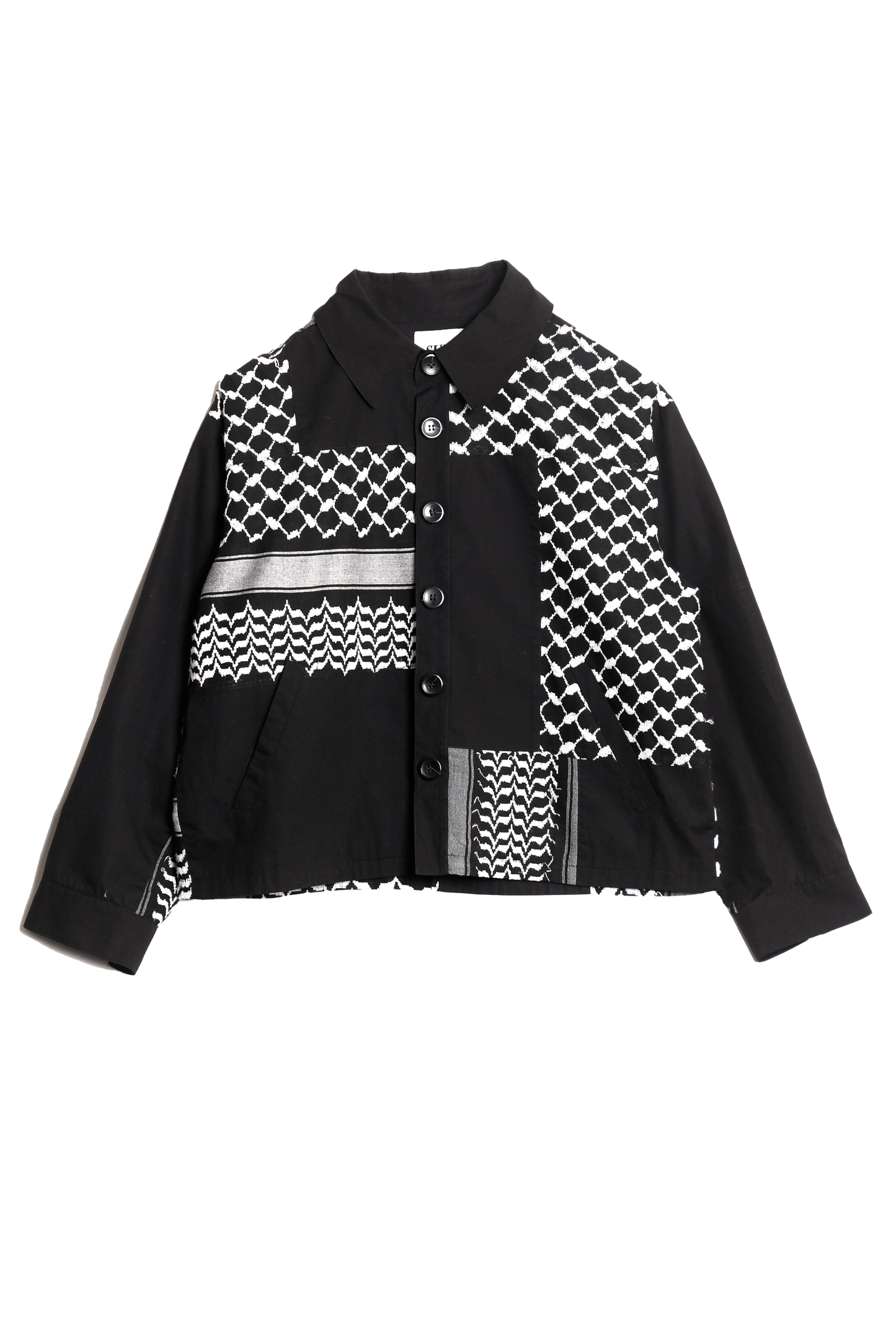 KEFFIYEH PATCHWORK JACKET BLACK