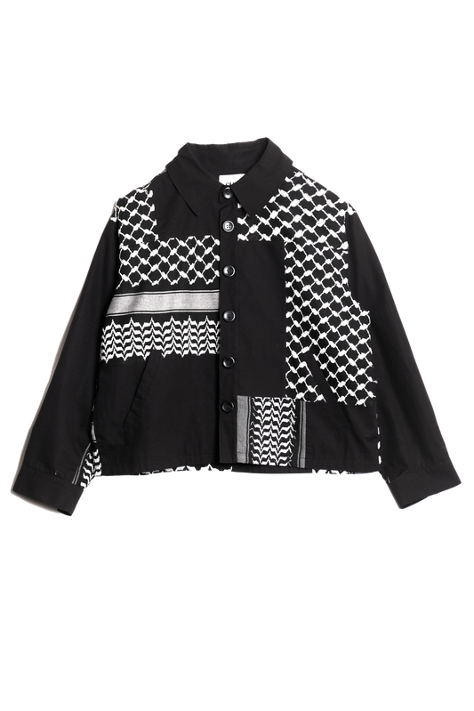 KEFFIYEH PATCHWORK JACKET BLACK