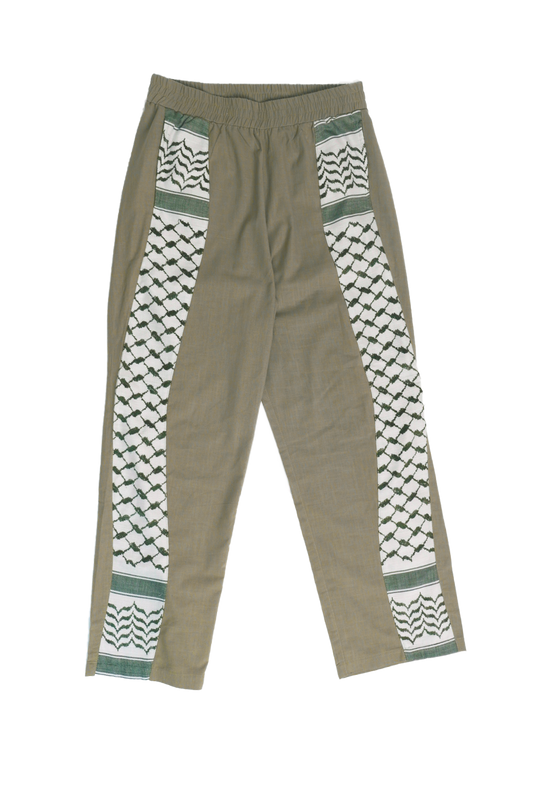 KEFFIYEH MEANDER TROUSERS KHAKI