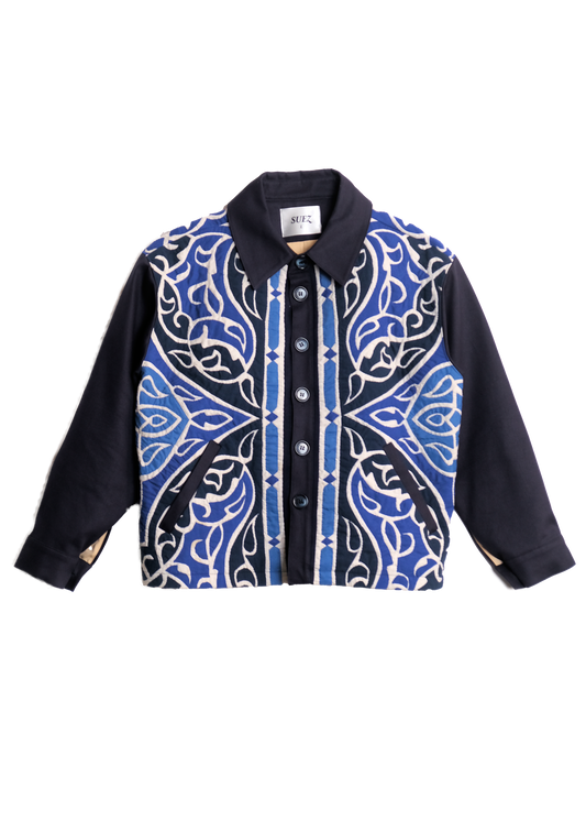 1-OF-A-KIND KHAYAMIYA BLOUSON BLUE