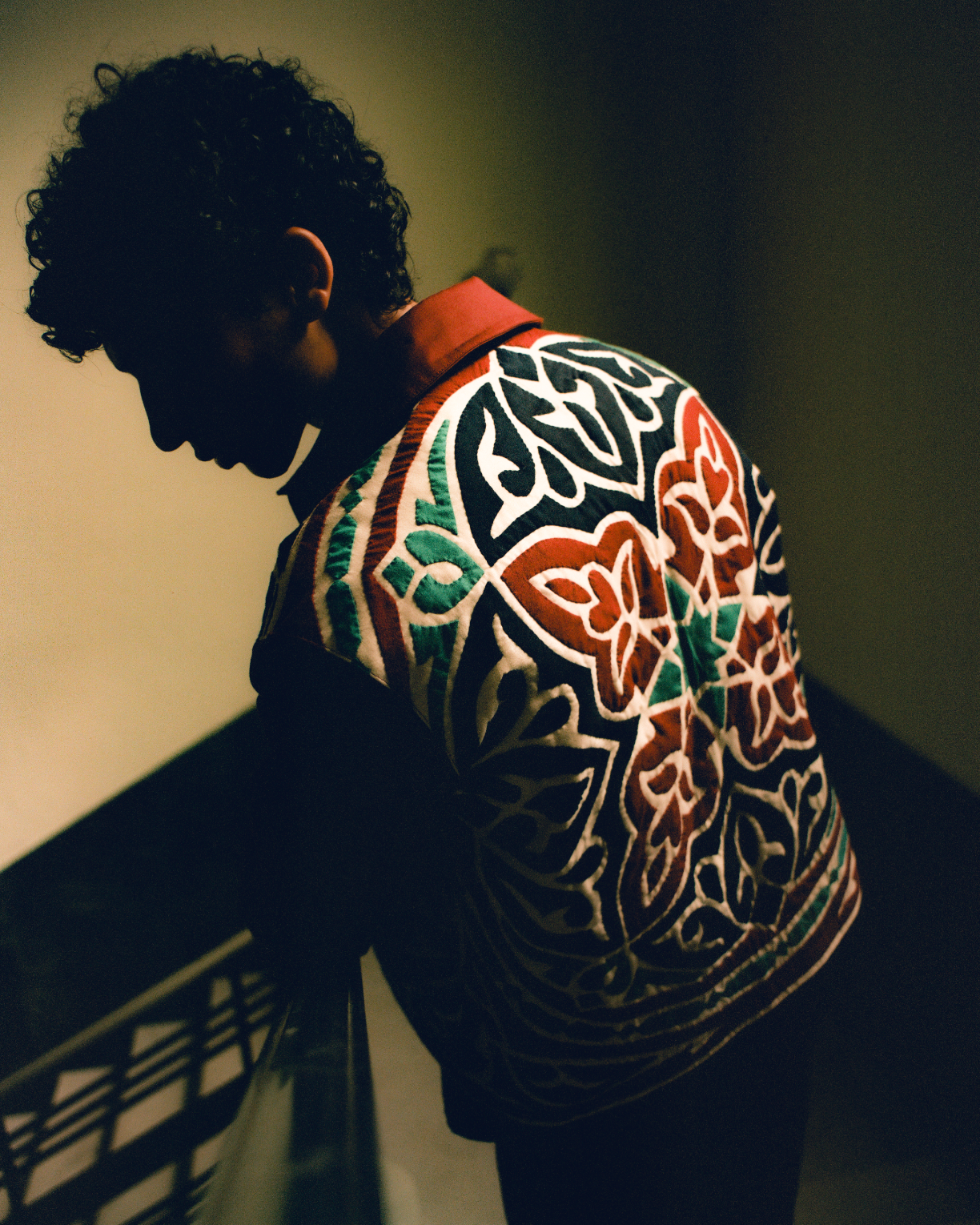 1-OF-A-KIND KHAYAMIYA JACKET BURGUNDY/TURQUOISE