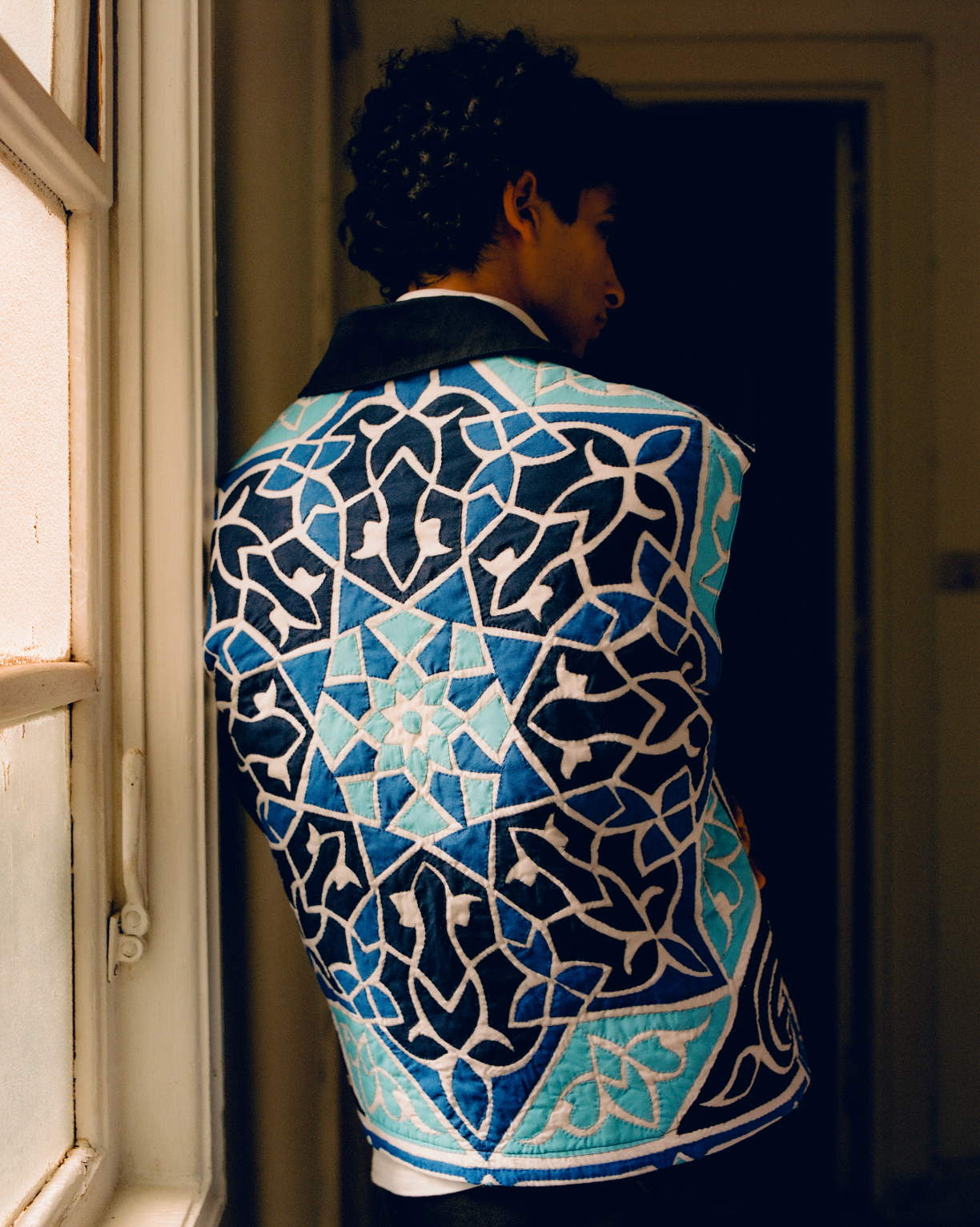 1-OF-A-KIND KHAYAMIYA JACKET BLUE MARBLE