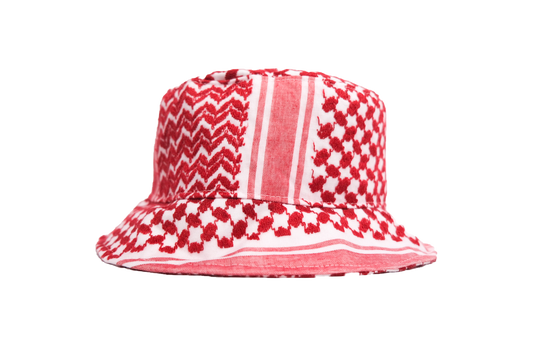 KEFFIYEH BUCKET HAT RED