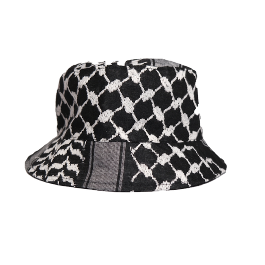 KEFFIYEH BUCKET HAT BLACK