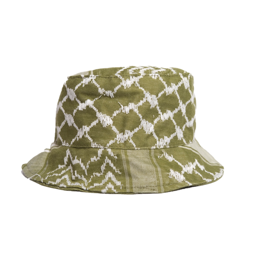 KEFFIYEH BUCKET HAT KHAKI